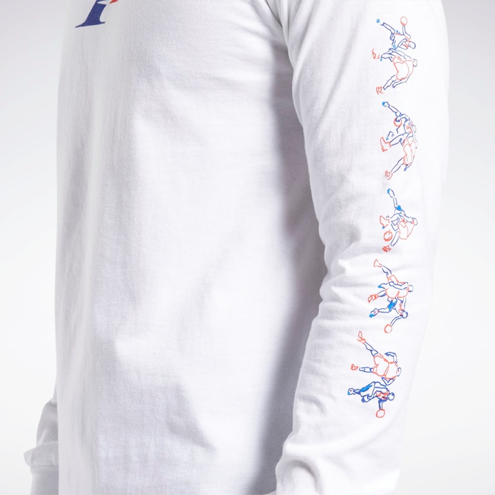 Reebok QT Iverson The Crossover Long Sleeve Crew T-Shirt Multi | MJC845013