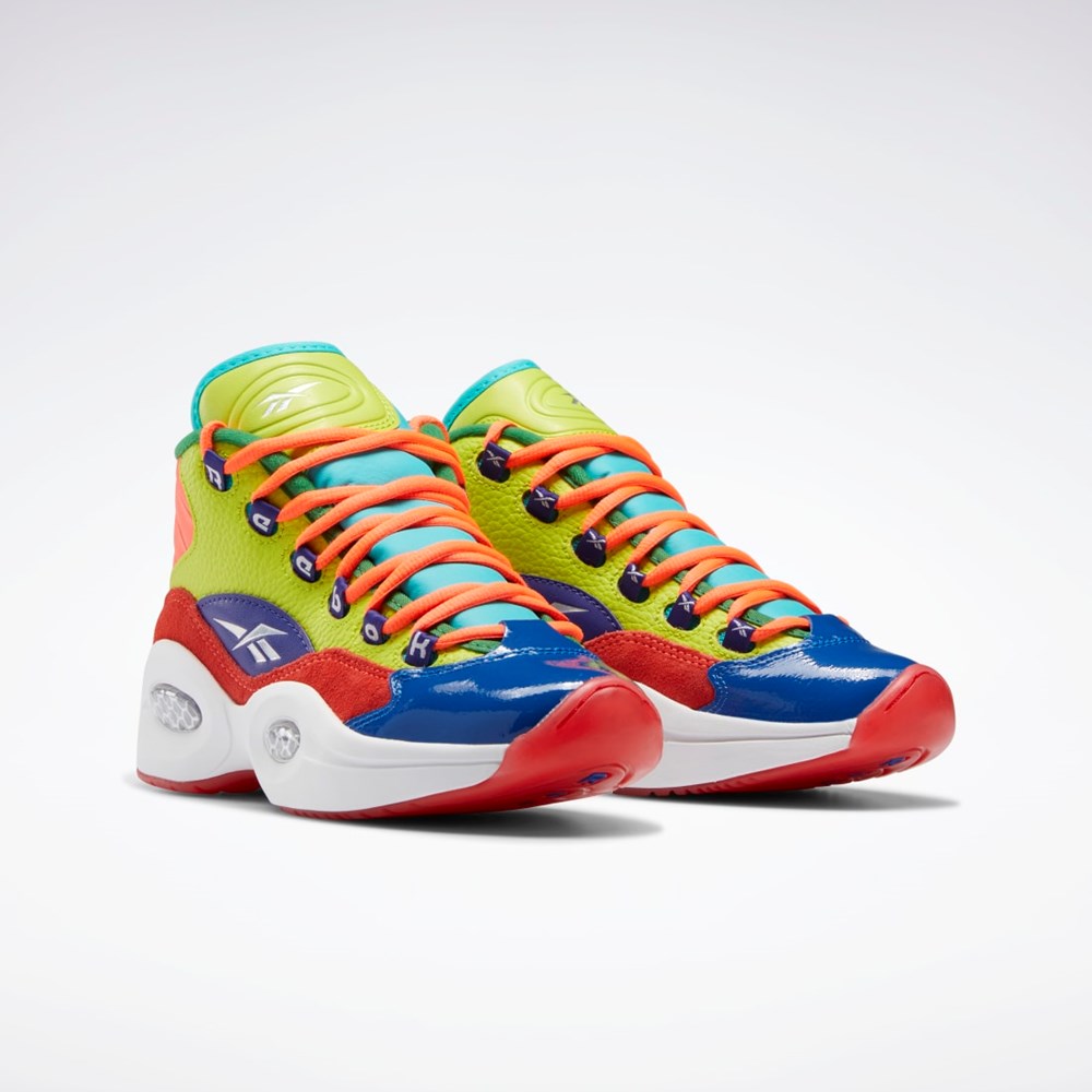 Reebok Question Mid Basketball Shoes - Grade School Orange Gul Lilla | RDG823061