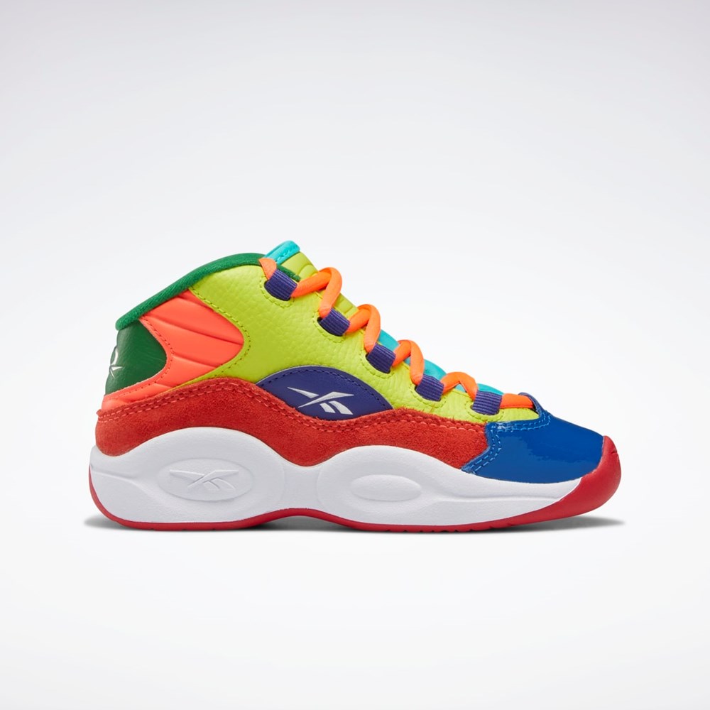 Reebok Question Mid Basketball Shoes - Preschool Orange Gul Lilla | MGE859703