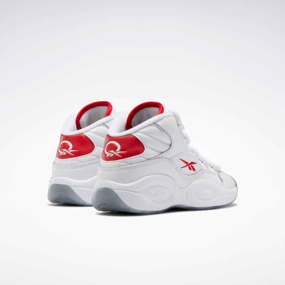 Reebok Question Mid Shoes - Preschool Hvide Rød Hvide | CPN307269