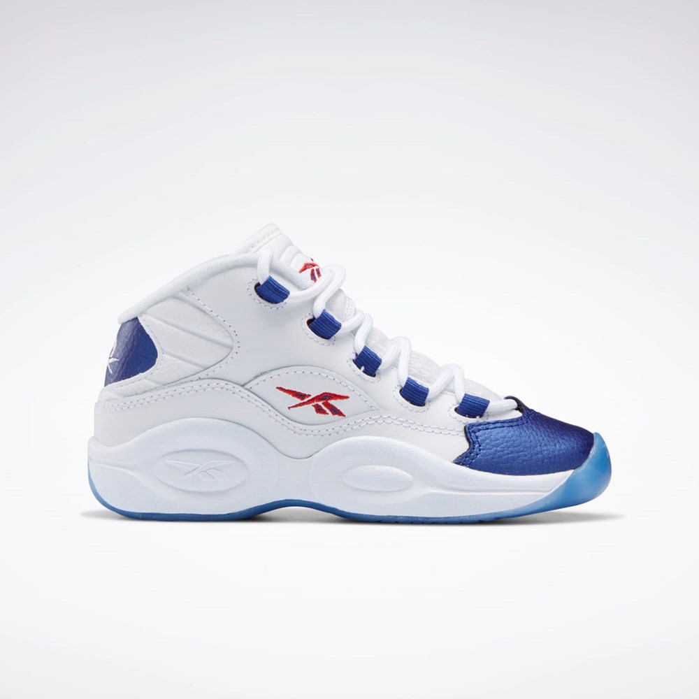 Reebok Question Mid Shoes - Preschool Hvide Rød | YOK230845