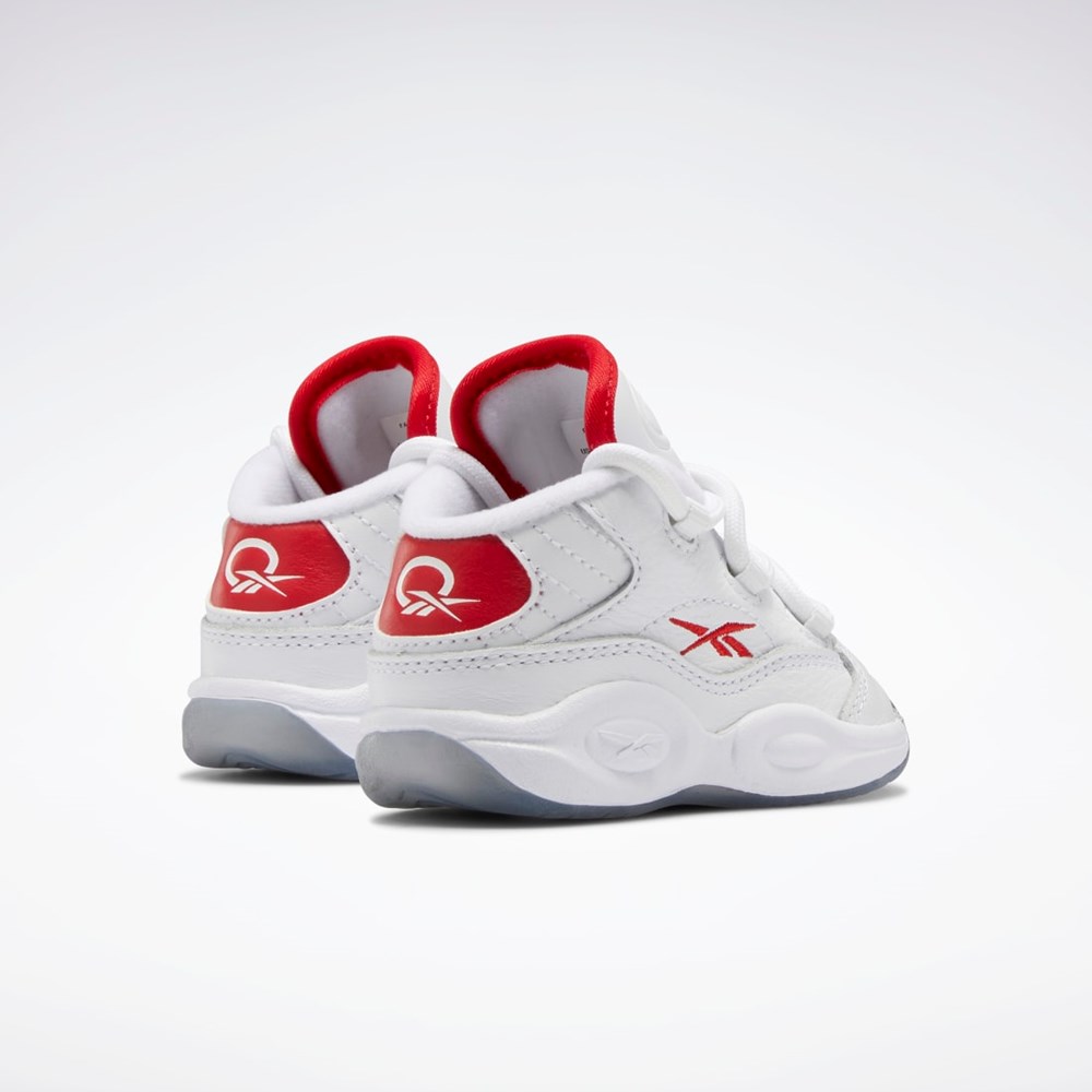 Reebok Question Mid Shoes - Toddler Hvide Rød Hvide | HJR531926