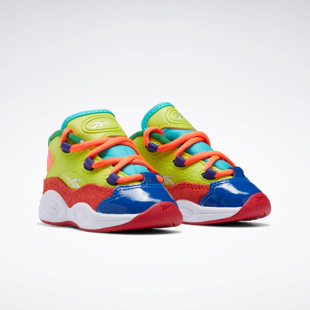 Reebok Question Mid Shoes - Toddler Orange Gul Lilla | WPR316509