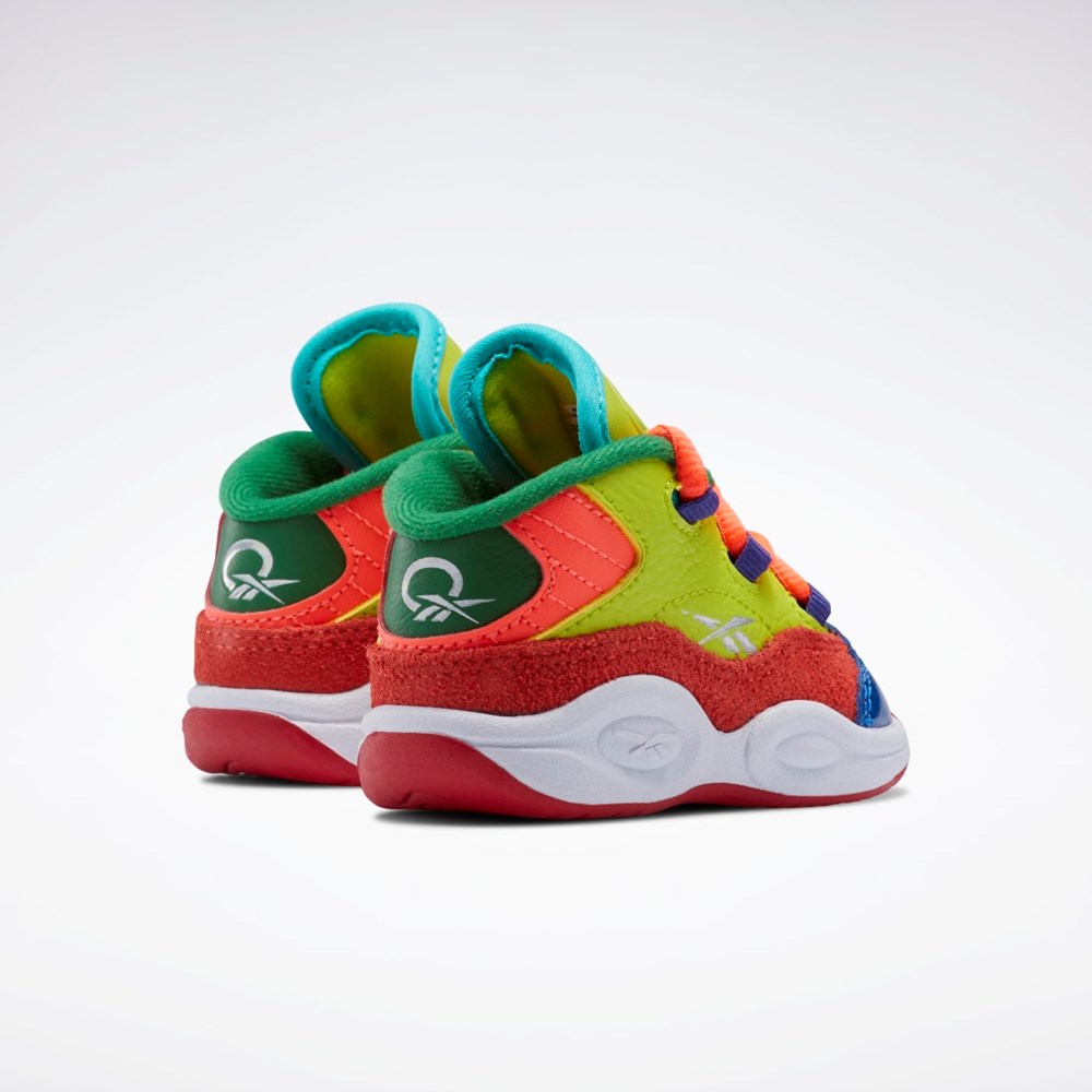 Reebok Question Mid Shoes - Toddler Orange Gul Lilla | WPR316509