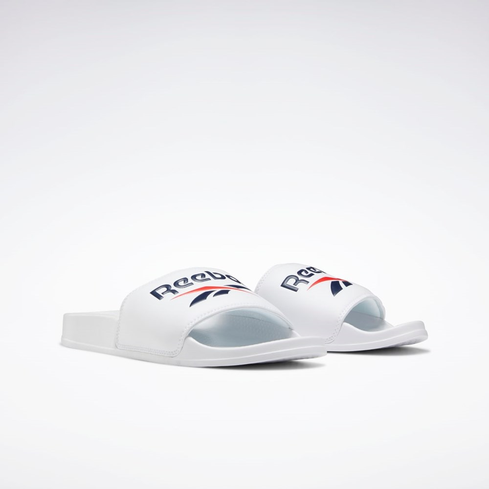 Reebok Reebok Classic Slides Hvide Mørkeblå Rød | KCE739502