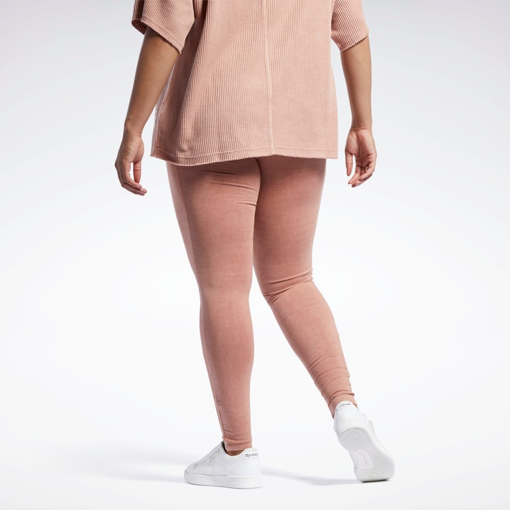 Reebok Reebok Classics Natural Dye Leggings (Plus Size) Koral | WJY650987