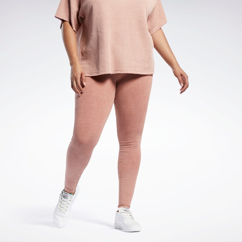 Reebok Reebok Classics Natural Dye Leggings (Plus Size) Koral | WJY650987