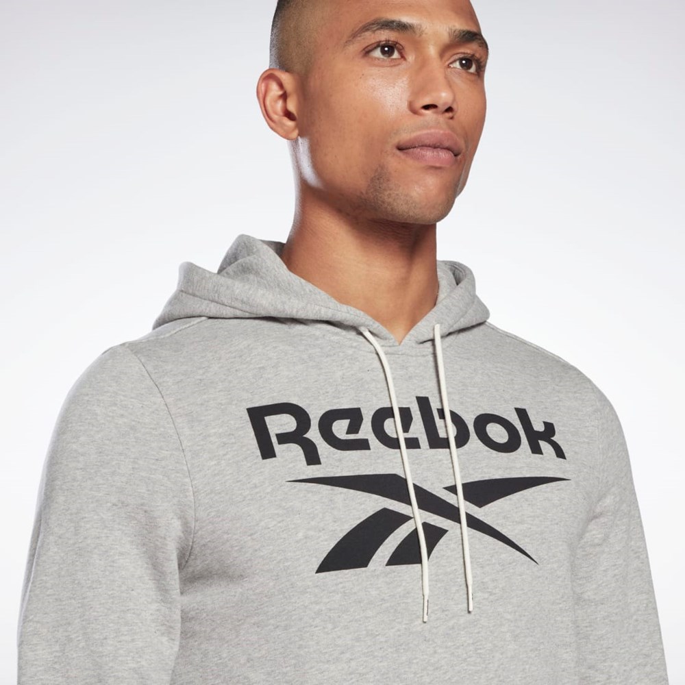 Reebok Reebok Identity Big Logo Hoodie Grå Sort | DEO498305