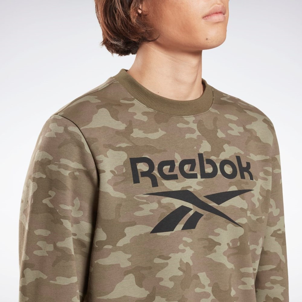 Reebok Reebok Identity Camo Big Logo Crew Sweatshirt Grøn | CGS892056