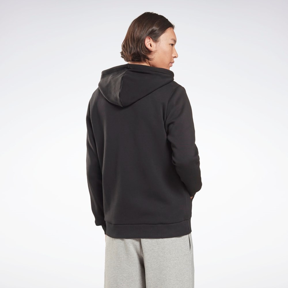 Reebok Reebok Identity Fleece Zip-Up Hoodie Sort | THO937642