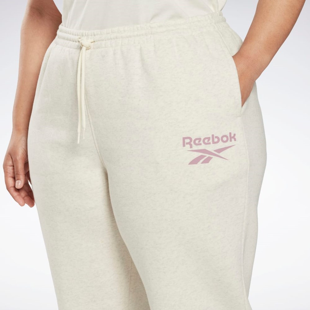 Reebok Reebok Identity Logo Fleece Joggers (Plus Size) Hvide | CST908645