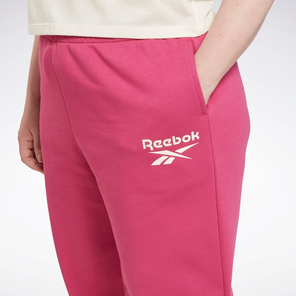 Reebok Reebok Identity Logo Fleece Joggers (Plus Size) Lyserød | JSQ543672