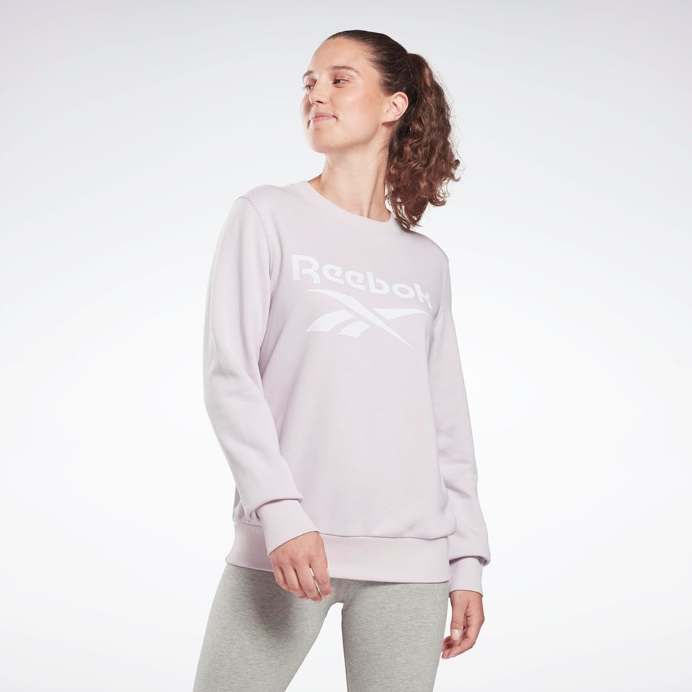 Reebok Reebok Identity Logo French Terry Crew Sweatshirt Quartz Glow | CEN476853