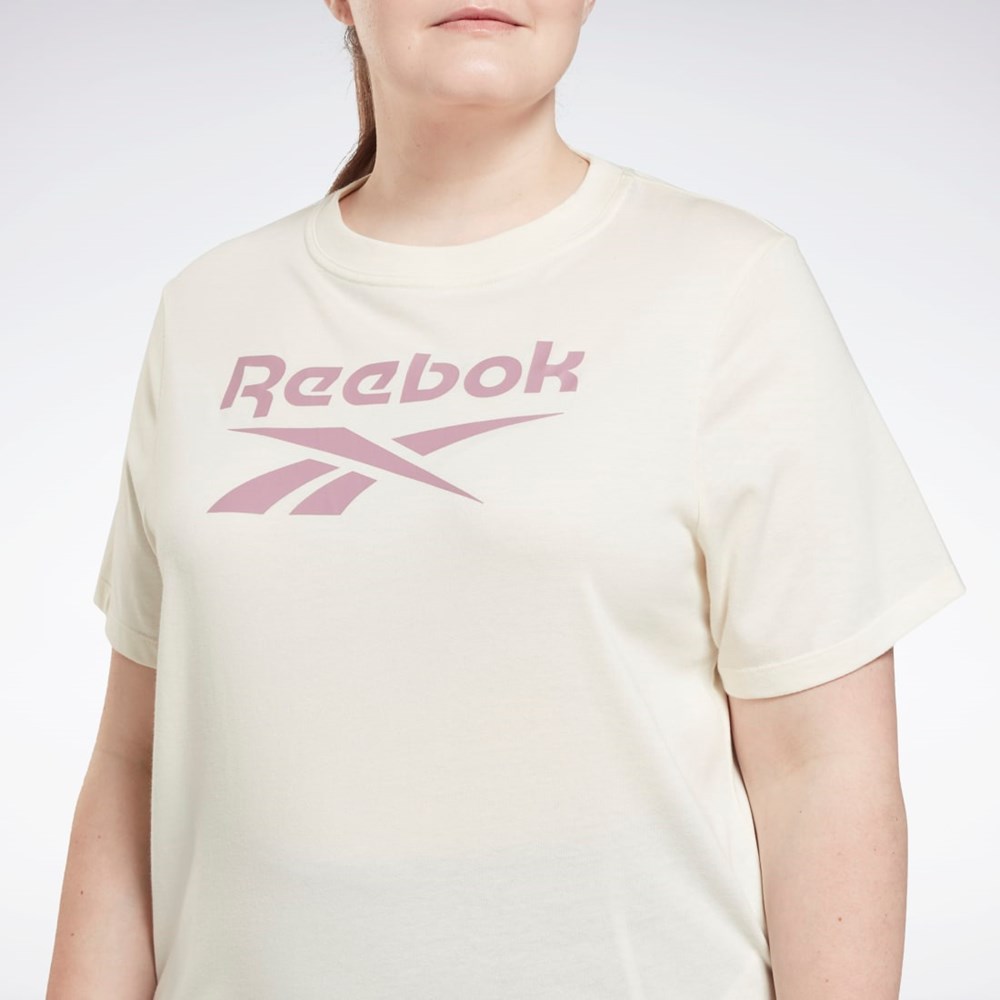 Reebok Reebok Identity T-Shirt (Plus Size) Hvide | SIZ739512