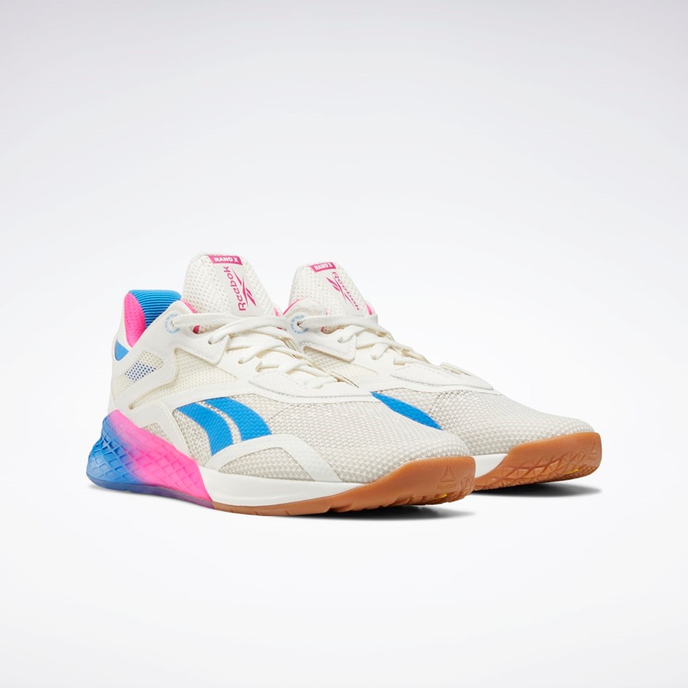 Reebok Reebok Nano X Trænings Shoes Hvide Lyserød Blå | NGF051396