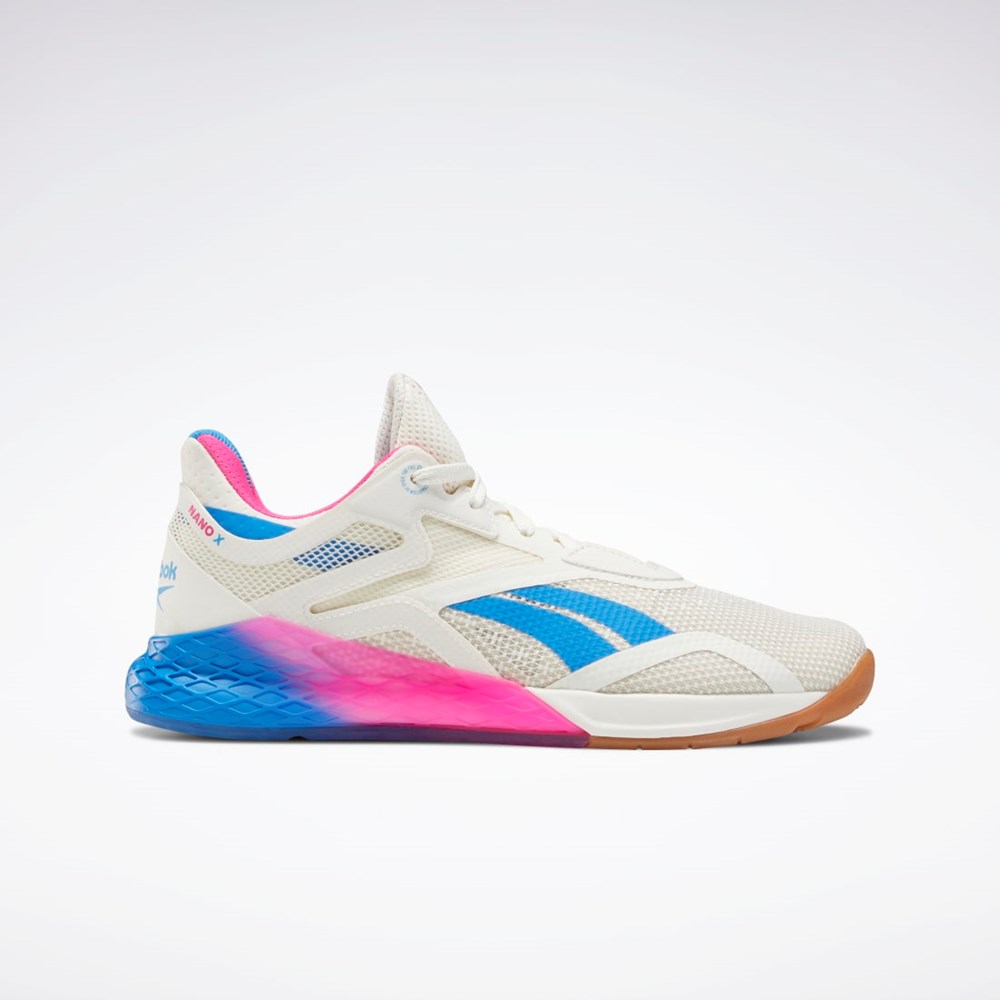 Reebok Reebok Nano X Trænings Shoes Hvide Lyserød Blå | NGF051396