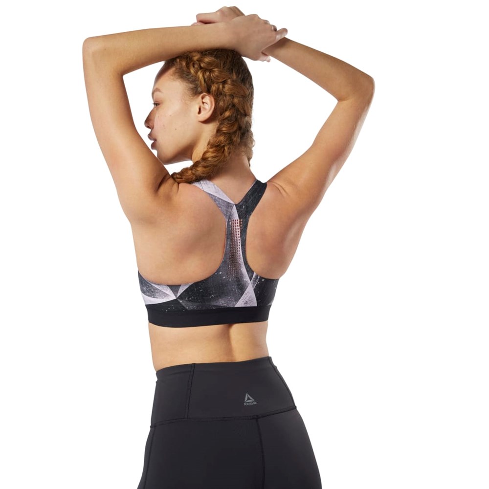 Reebok Reebok PureMove Bra - Shattered Ice Motion Sense ™ Sort | LCS052791