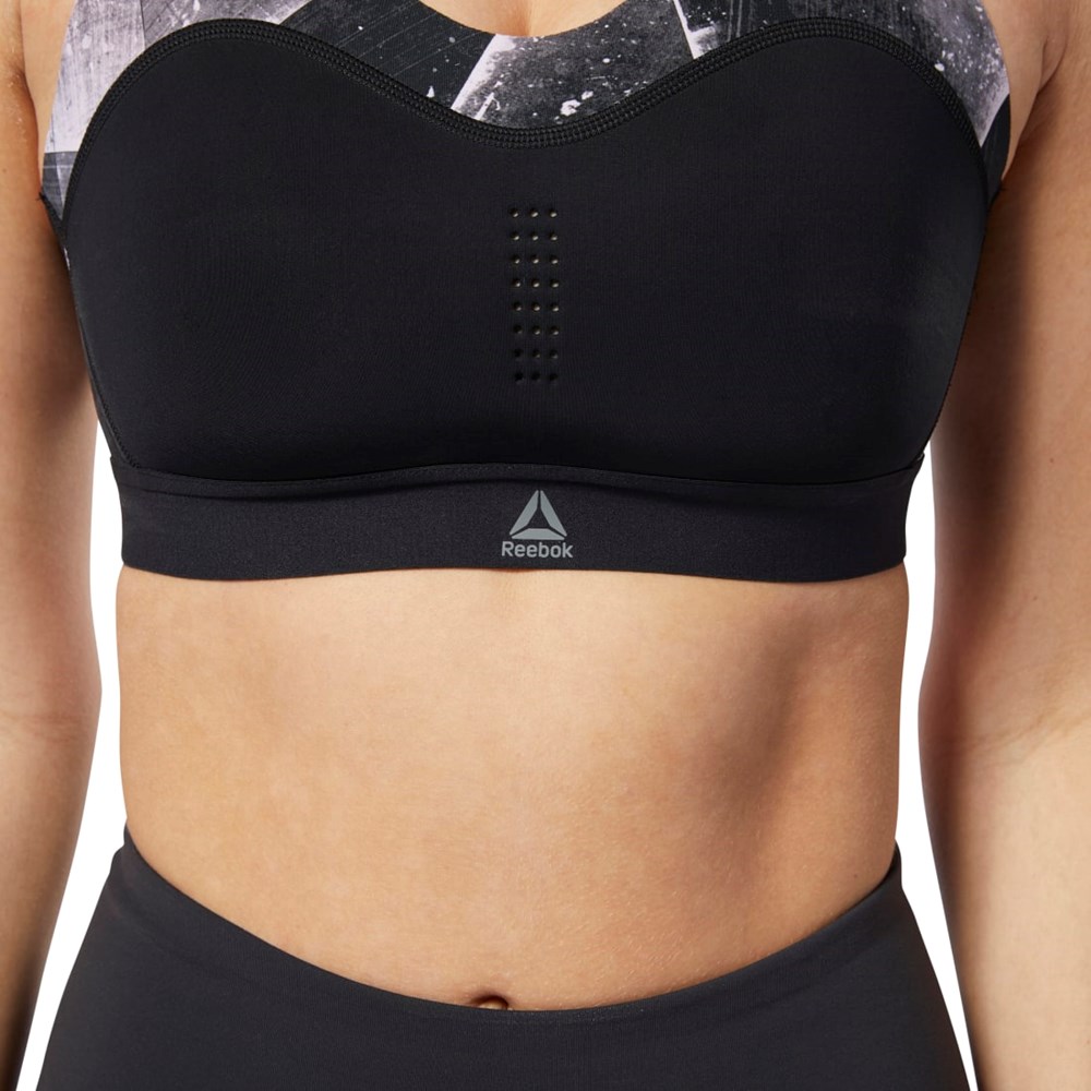 Reebok Reebok PureMove Bra - Shattered Ice Motion Sense ™ Sort | LCS052791