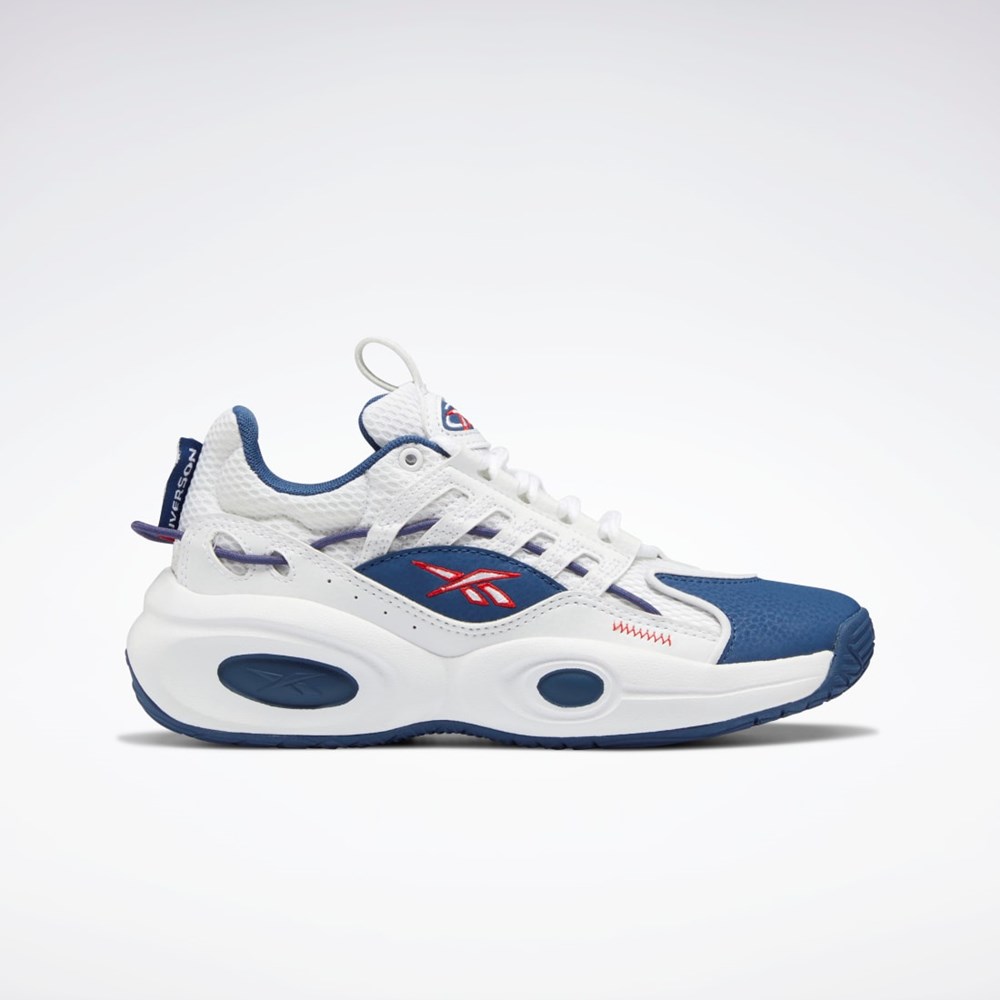 Reebok Reebok Solution Mid Basketball Shoes - Grade School Hvide Blå Rød | QUG035167