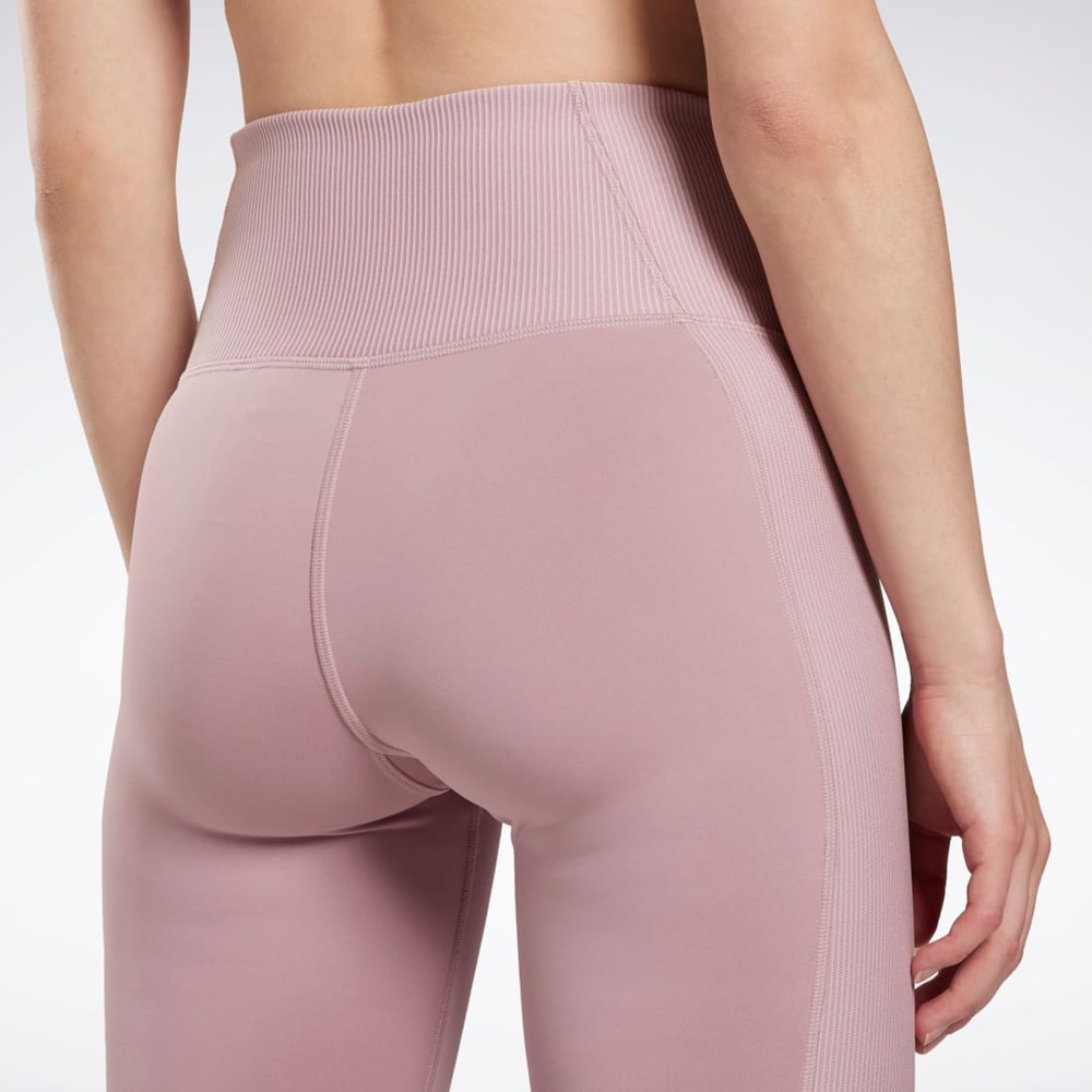 Reebok Rib High-Rise Leggings Infused Lilac | XJV549687