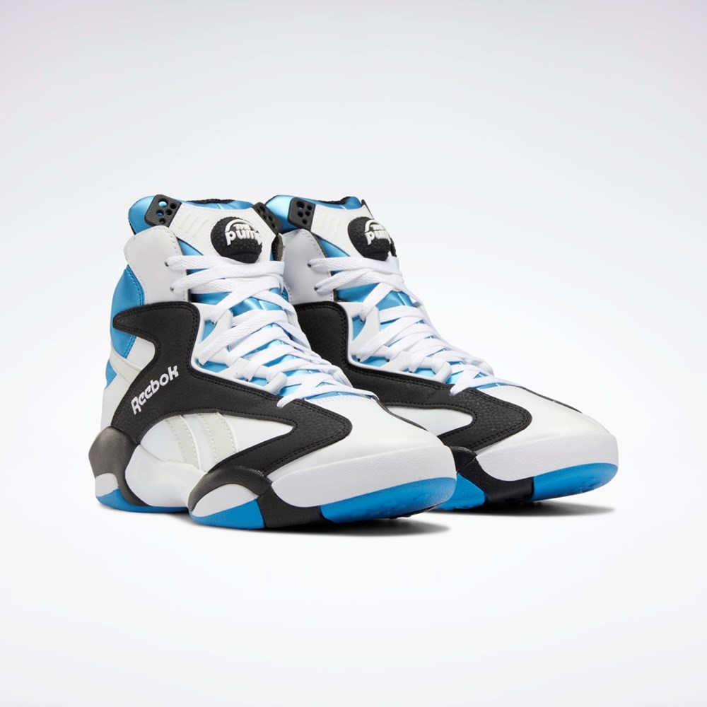 Reebok Shaq Attaq Basketball Shoes Hvide Sort Blå | TBC426738