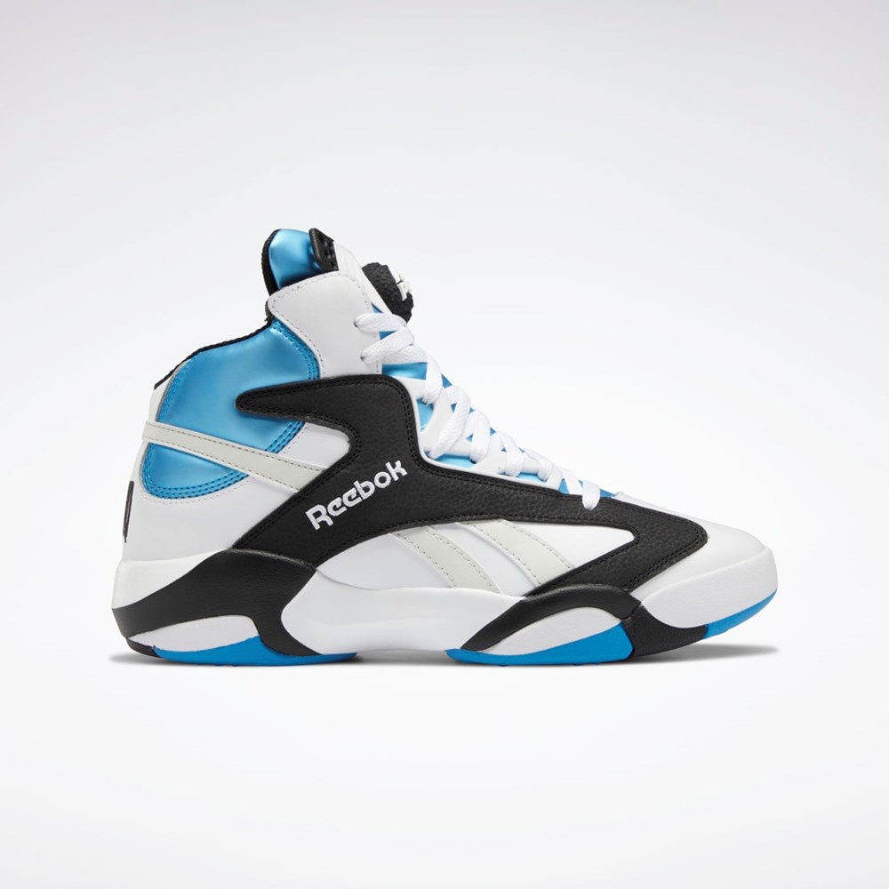 Reebok Shaq Attaq Basketball Shoes Hvide Sort Blå | TBC426738