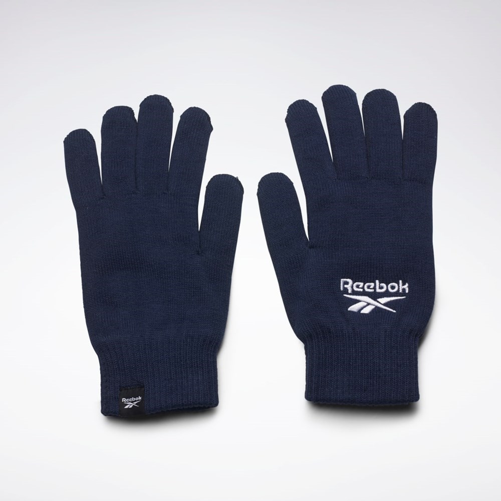 Reebok Sports Essentials Logo Gloves Mørkeblå | XAV289603