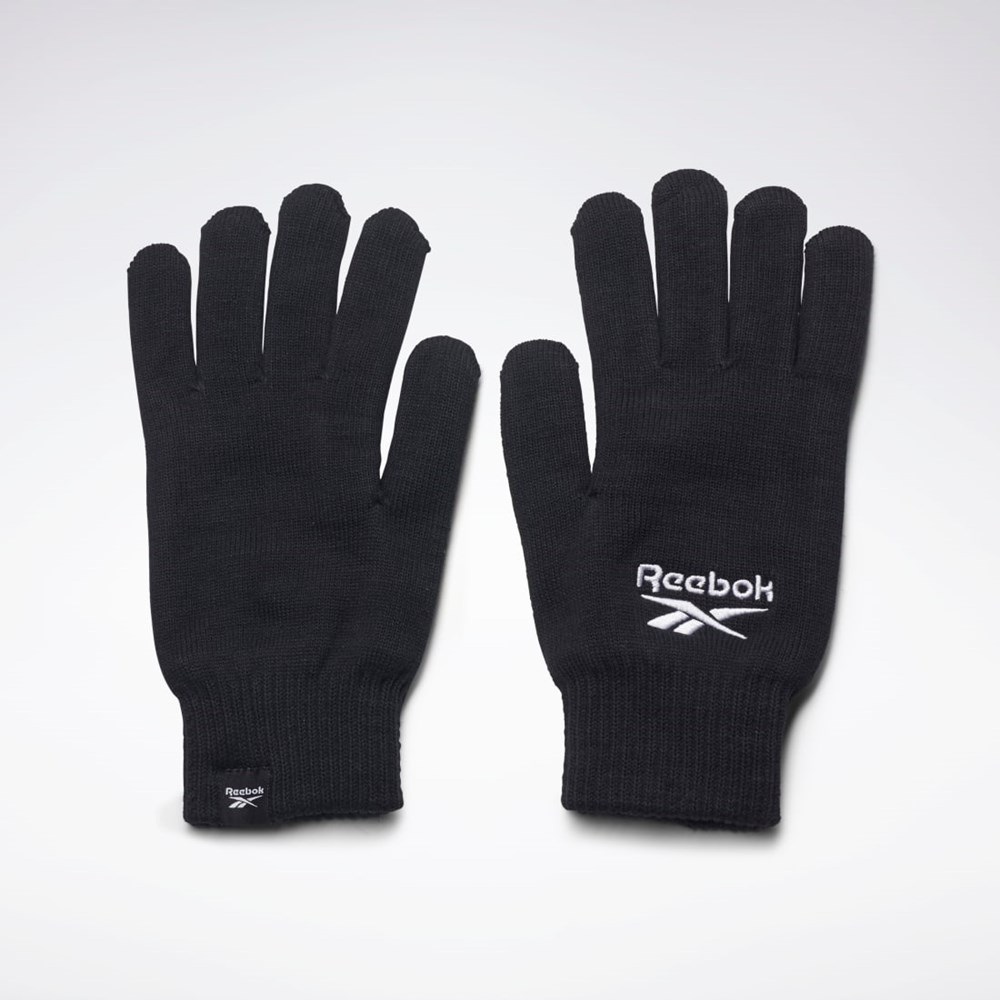 Reebok Sports Essentials Logo Gloves Sort | LXB892345