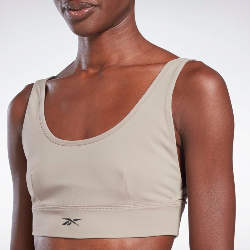 Reebok Studio Reebok Stripped Minimalist Bra Grå | AXJ304281