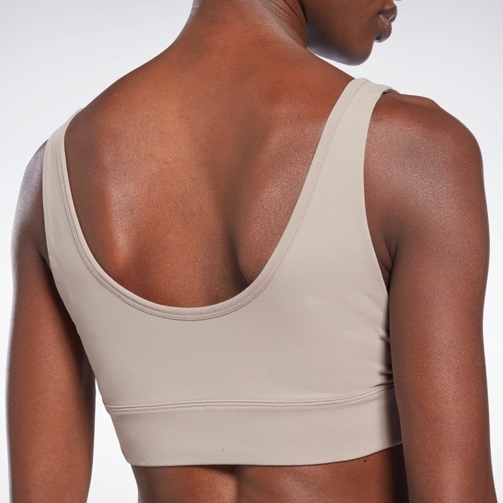 Reebok Studio Reebok Stripped Minimalist Bra Grå | AXJ304281