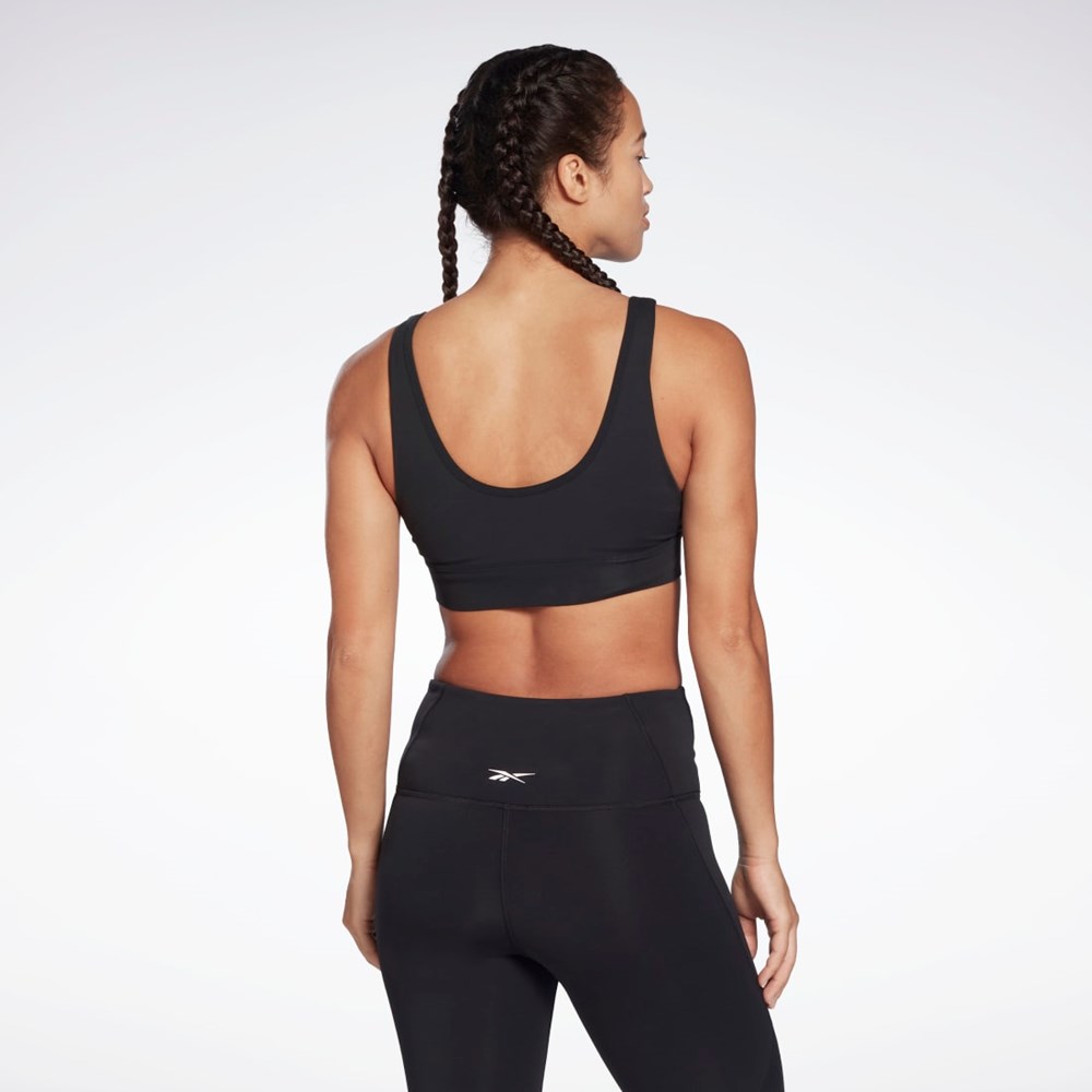 Reebok Studio Reebok Stripped Minimalist Bra Sort | OYD579802