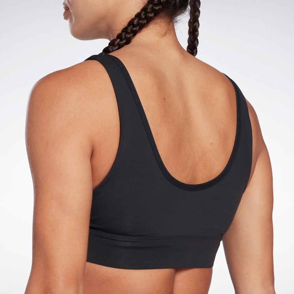 Reebok Studio Reebok Stripped Minimalist Bra Sort | OYD579802