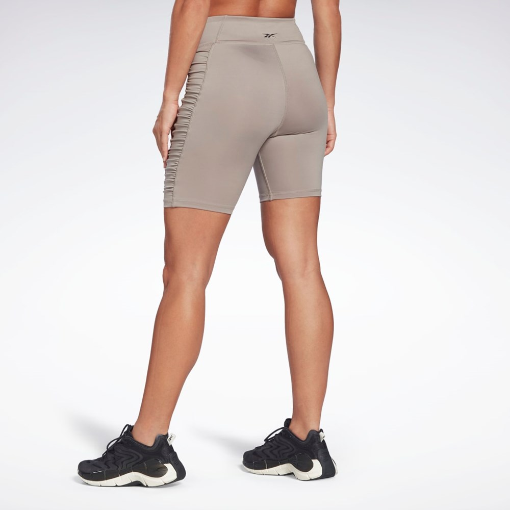 Reebok Studio Ruched High Rise Legging Shorts Grå | JRZ360574