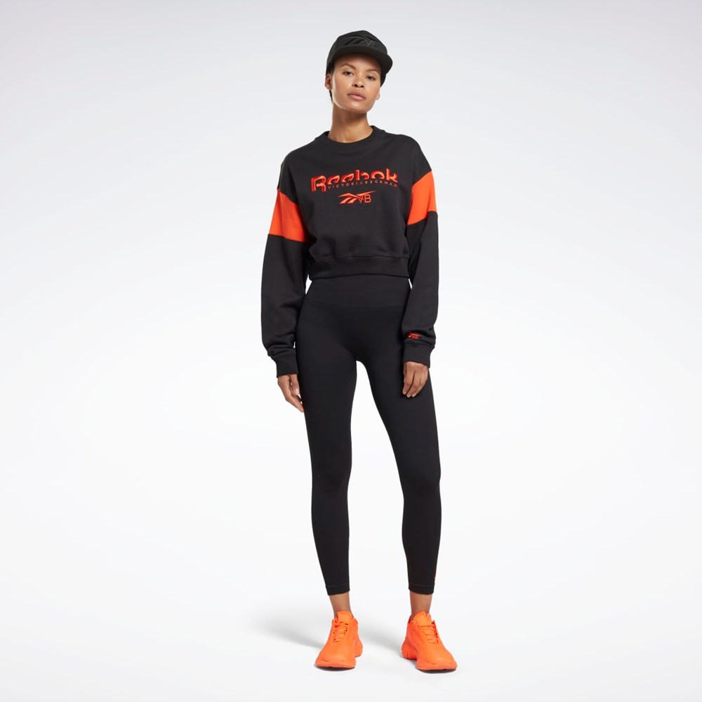 Reebok Victoria Beckham Grafisk Sweatshirt Sort | WIV493671