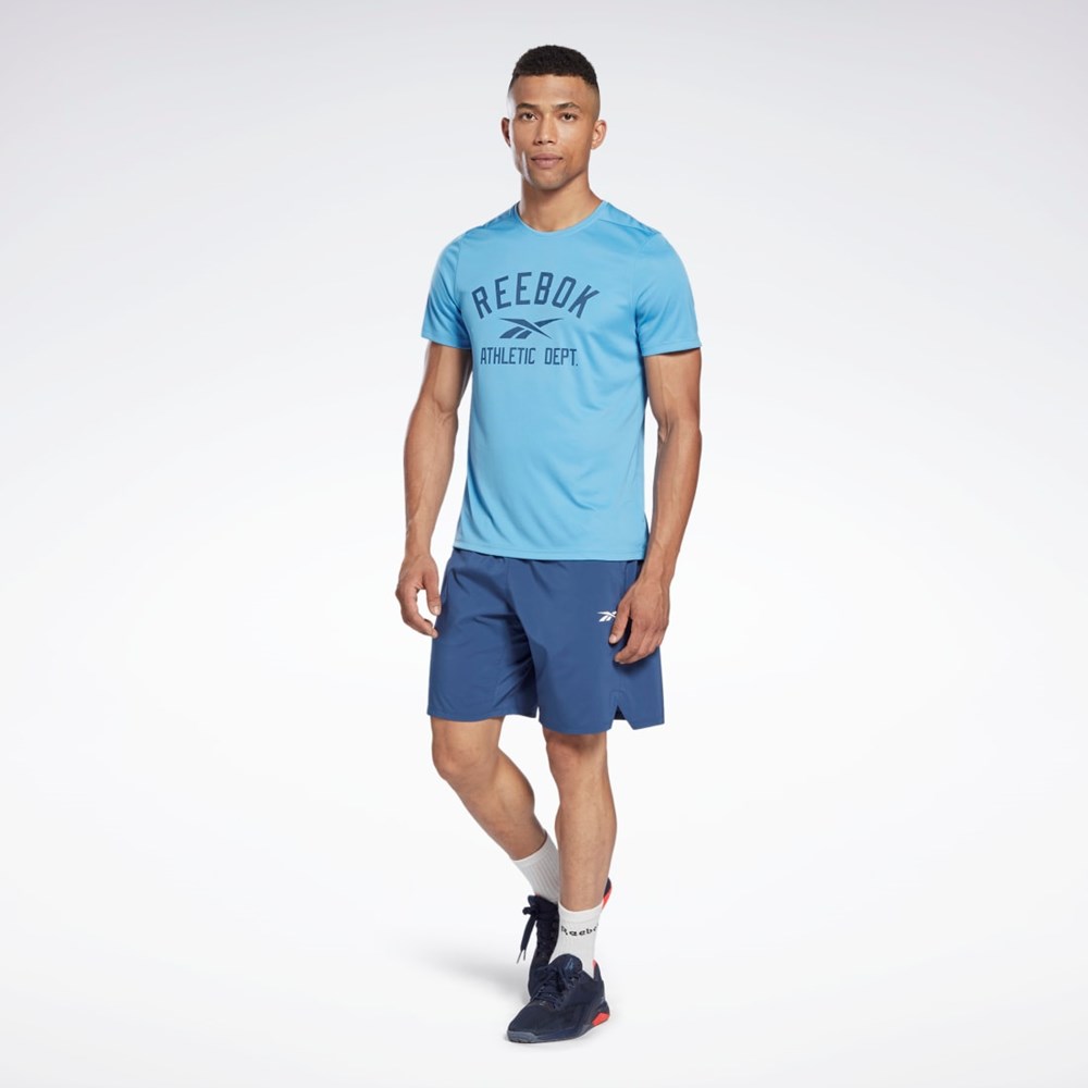 Reebok Workout Ready Grafisk T-Shirt Blå | FQY183275