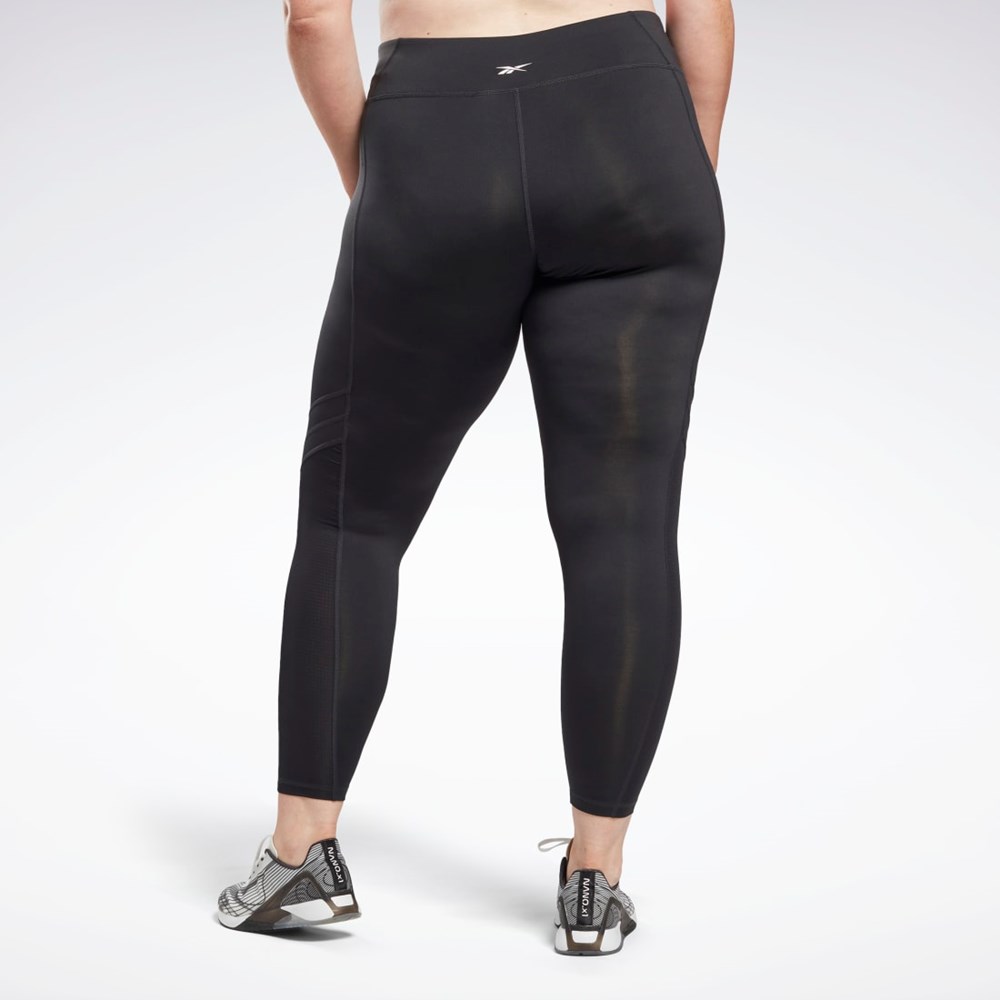 Reebok Workout Ready Mesh Leggings (Plus Size) Sort | VQS095421