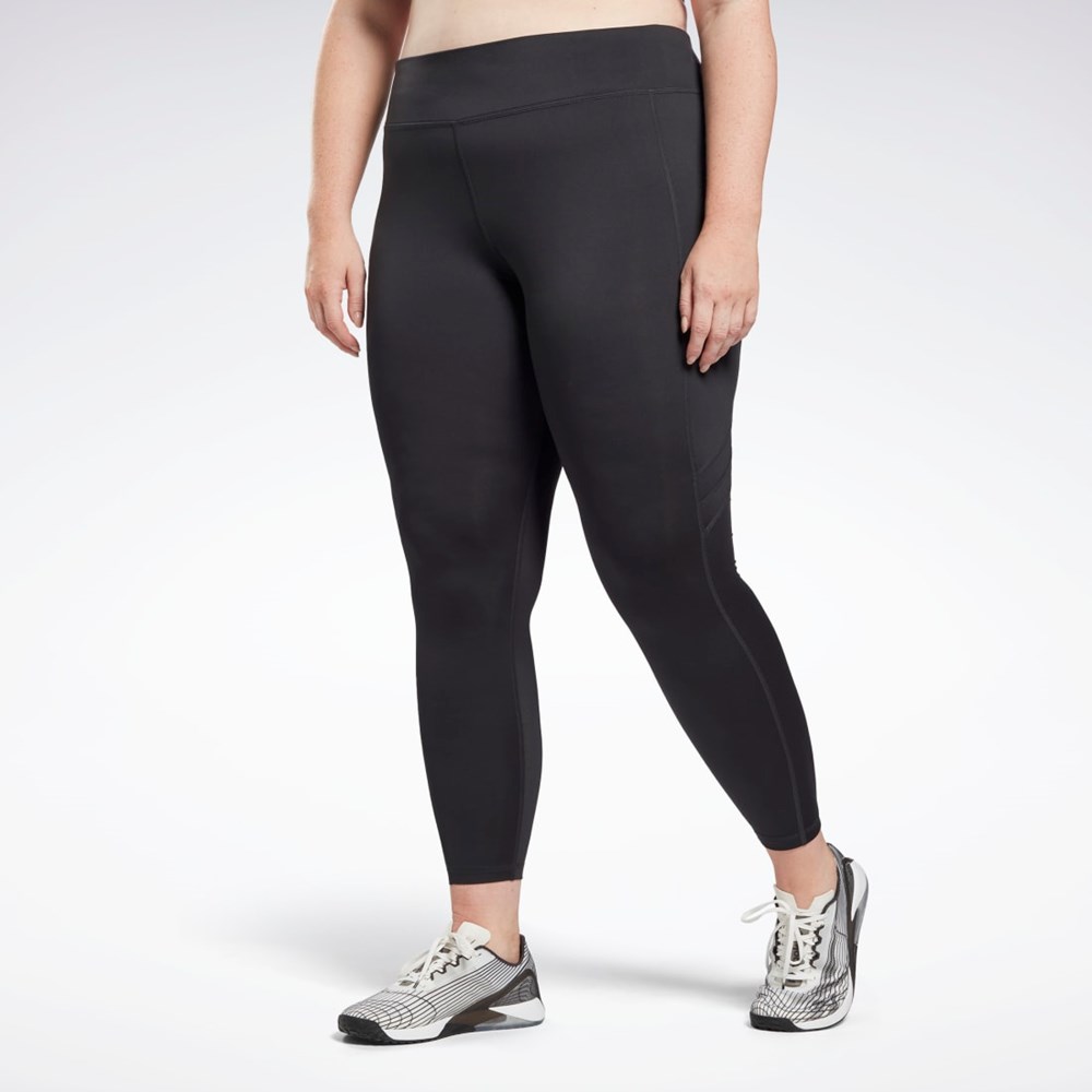 Reebok Workout Ready Mesh Leggings (Plus Size) Sort | VQS095421