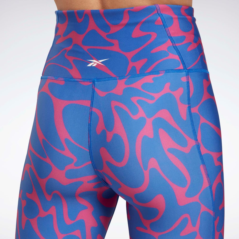 Reebok Workout Ready Printed Leggings Lyserød | OEH260479