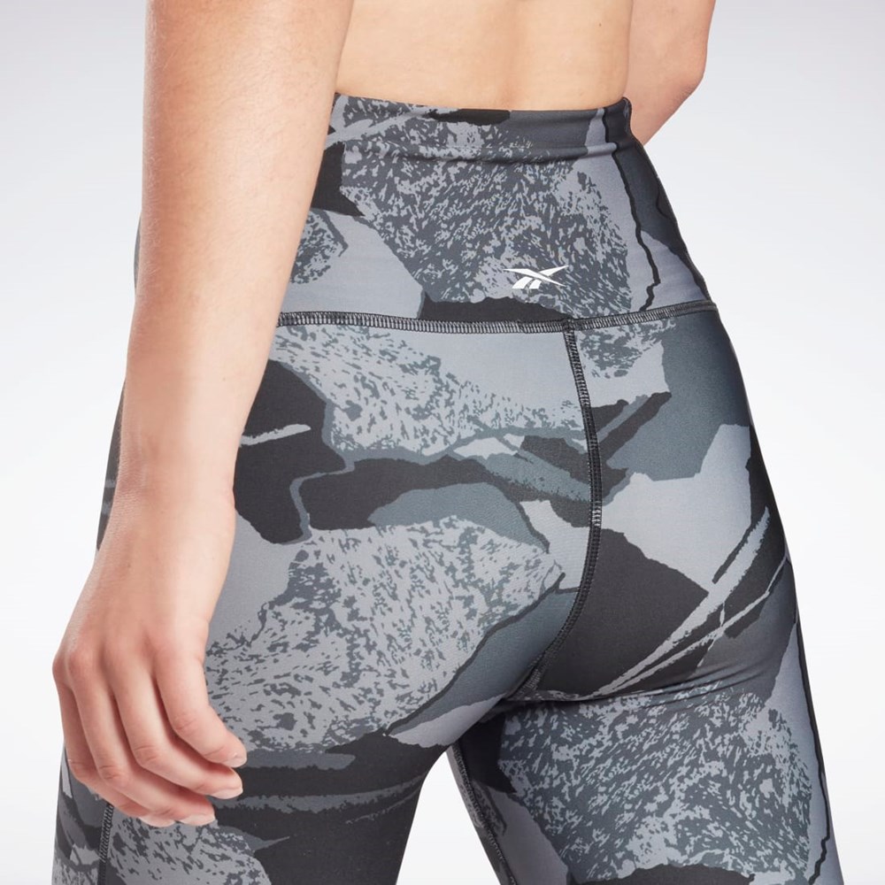 Reebok Workout Ready Printed Leggings Sort | GIJ780941