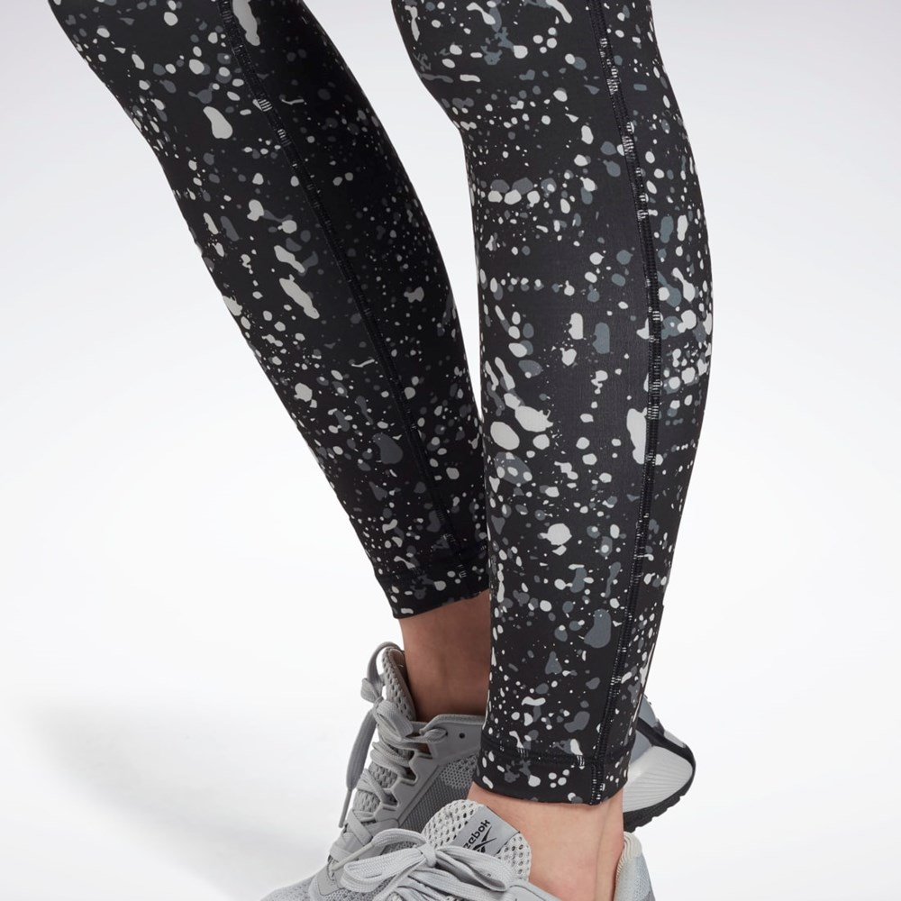 Reebok Workout Ready Printed Leggings Sort | YAO482036