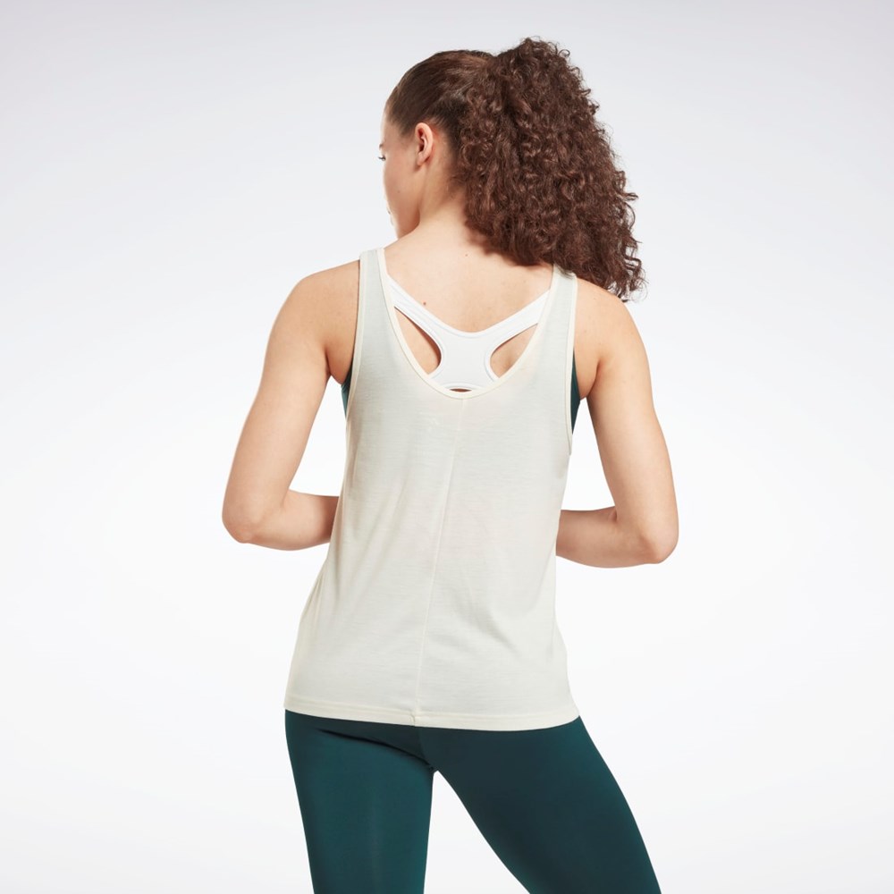 Reebok Workout Ready Supremium Grafisk Tank Top Hvide | ANU247316