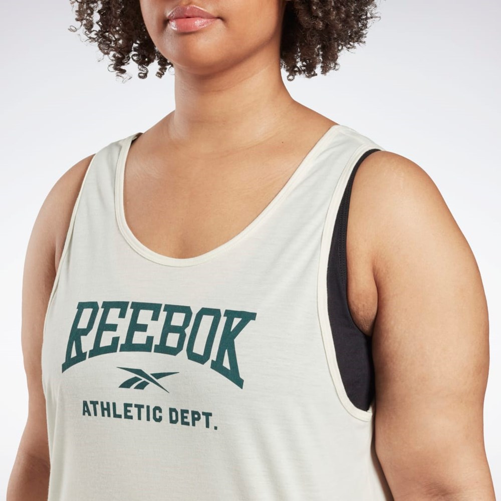 Reebok Workout Ready Supremium Grafisk Tank Top (Plus Size) Hvide | FAL710534