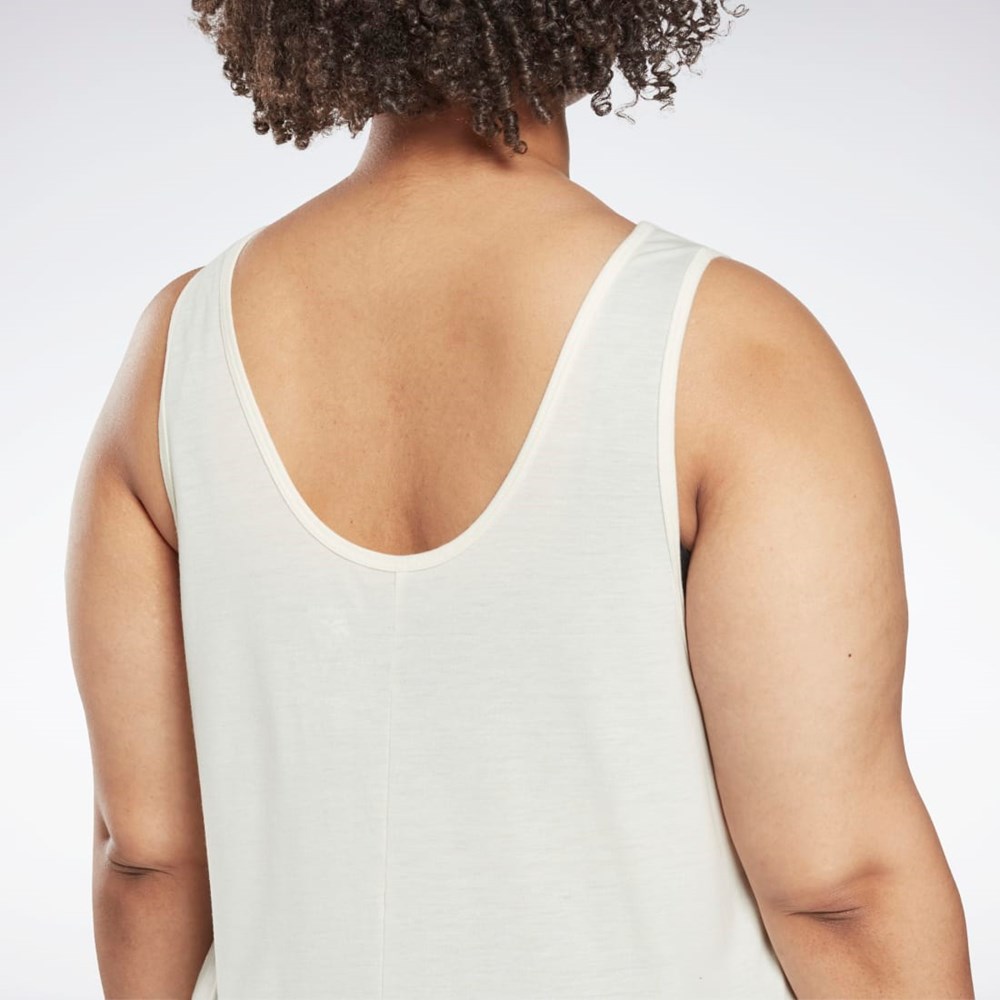 Reebok Workout Ready Supremium Grafisk Tank Top (Plus Size) Hvide | FAL710534