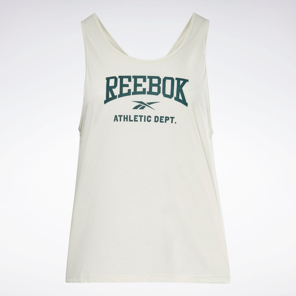 Reebok Workout Ready Supremium Grafisk Tank Top (Plus Size) Hvide | FAL710534