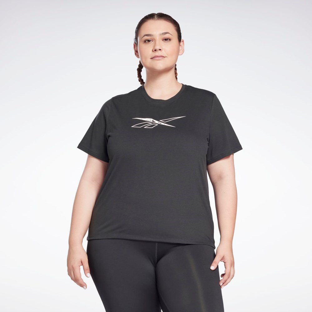 Reebok Workout Ready Supremium T-Shirt (Plus Size) Sort | BZF758639