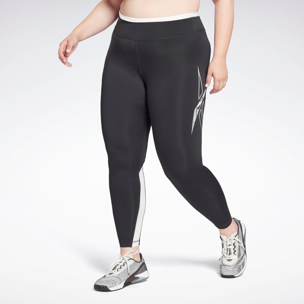 Reebok Workout Ready Vector Leggings (Plus Size) Sort | YRT816403