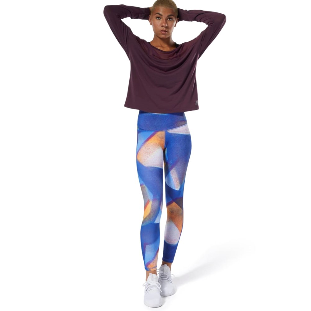 Reebok Yoga Lux Bold High-Rise Tights Crushed Cobalt | DJA659308