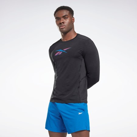 Reebok ACTIVCHILL Long Sleeve Athlete T-Shirt Sort | YNT497065