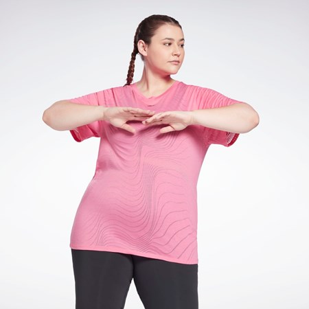 Reebok Burnout T-Shirt (Plus Size) Lyserød | CXT510467