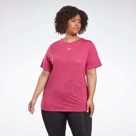 Reebok Burnout T-Shirt (Plus Size) Lyserød | TBH471862